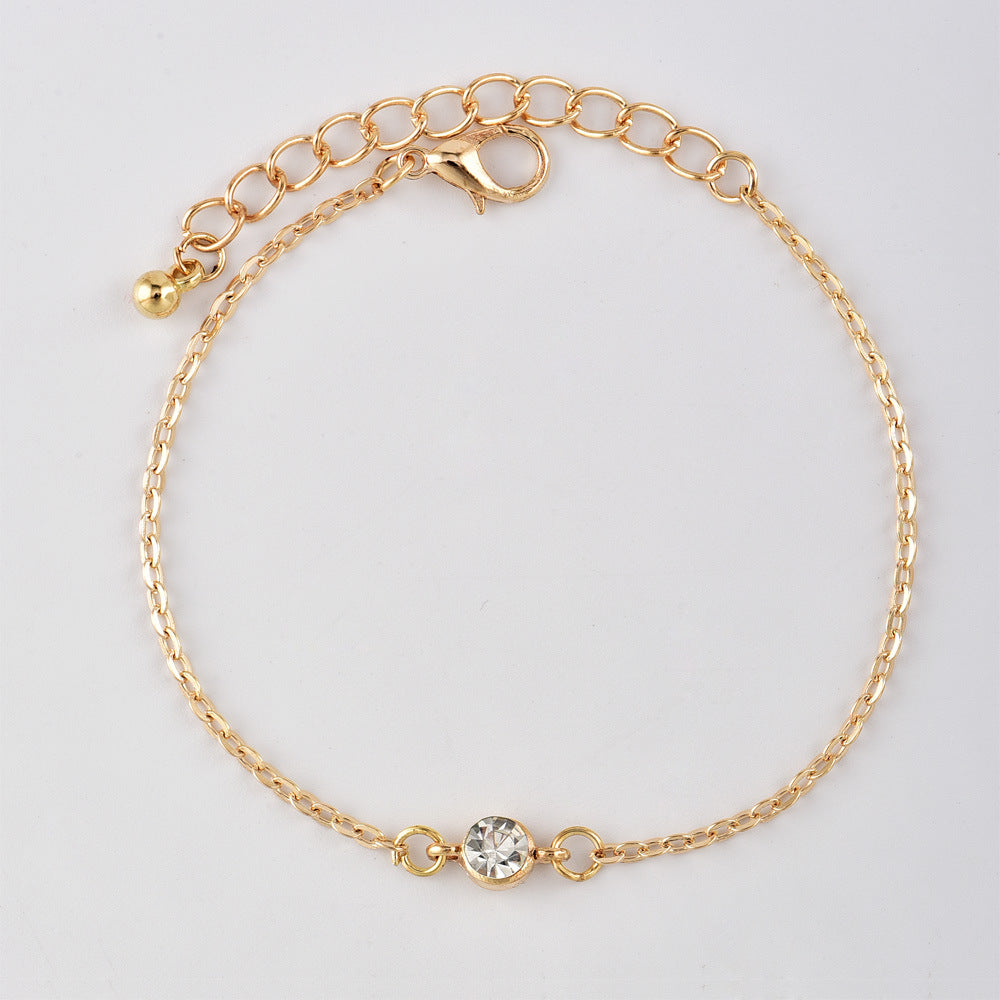 New Fashion Popular Bracelet Personality Leaf Circle Crystal Bracelet and Bracelet Combination Bracelet for Women