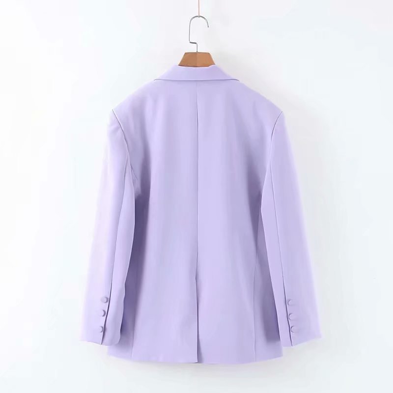 Purple casual blazer top