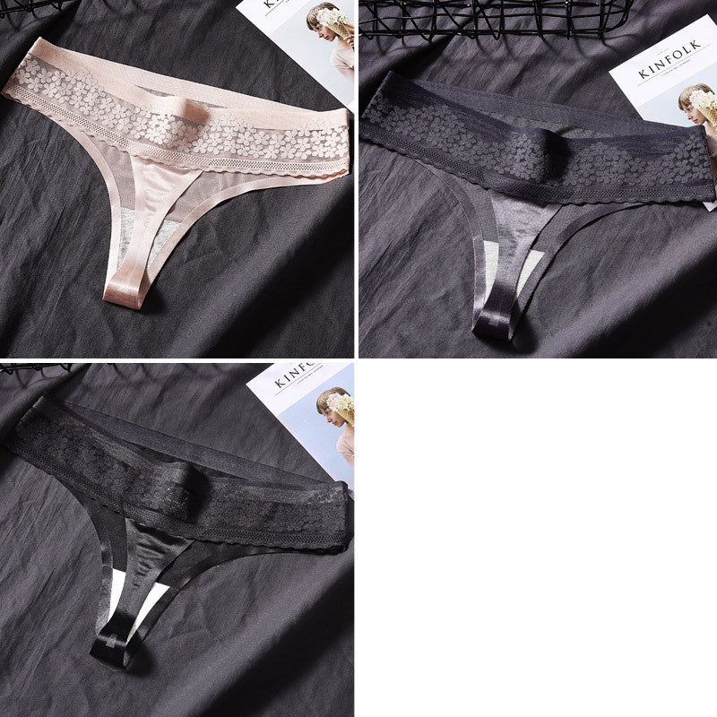 3 Pack Panties Women's Thong Women's Show Translucent