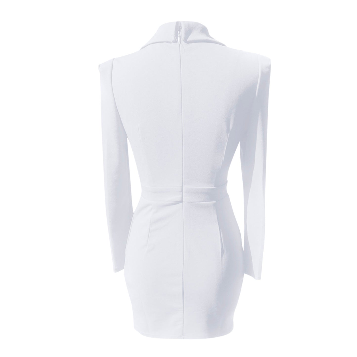 Sleeve White Pencil Dress Office Workwear Blazer