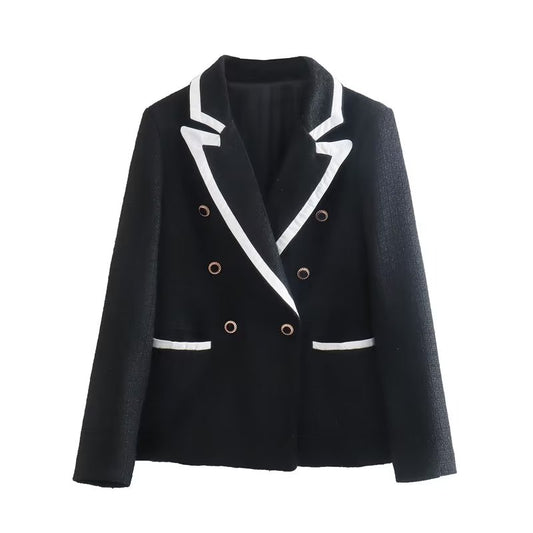 Women's Temperament Collision Texture Loose Blazer