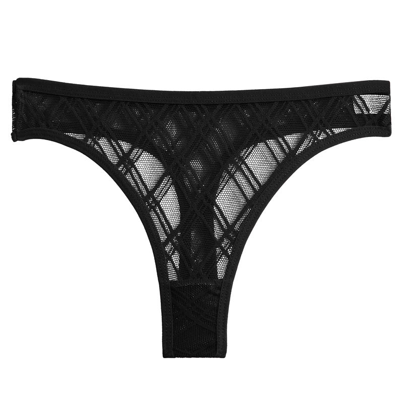 Lace Thong Women's Panties Briefs High Slit Cutout