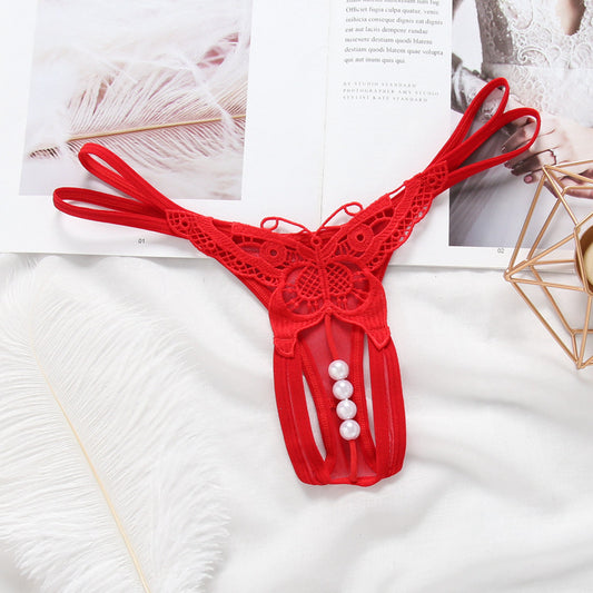 Embroidered Hollow Sexy Panties Ladies Low Waist