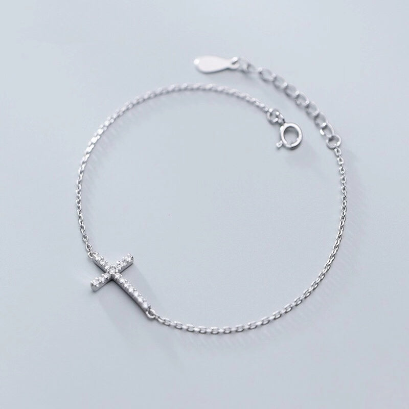 Sterling Silver Fashion Sweet Simple Colorful Bracelet For Women
