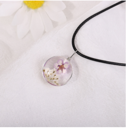 Dried Flower Starry Necklace Time Gemstone Necklace