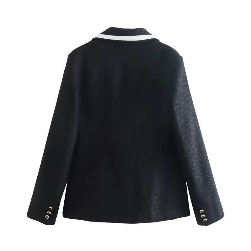 Women's Temperament Collision Texture Loose Blazer