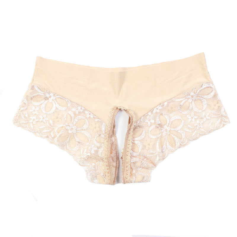 Women's Panties Crotch Lace Integrated Ice Silk