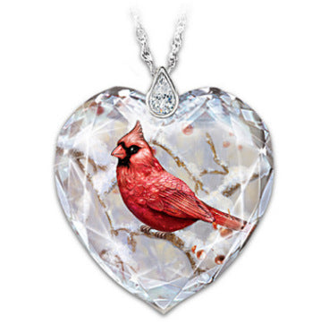 Crystal Pendant Bird Necklace Animal Necklace