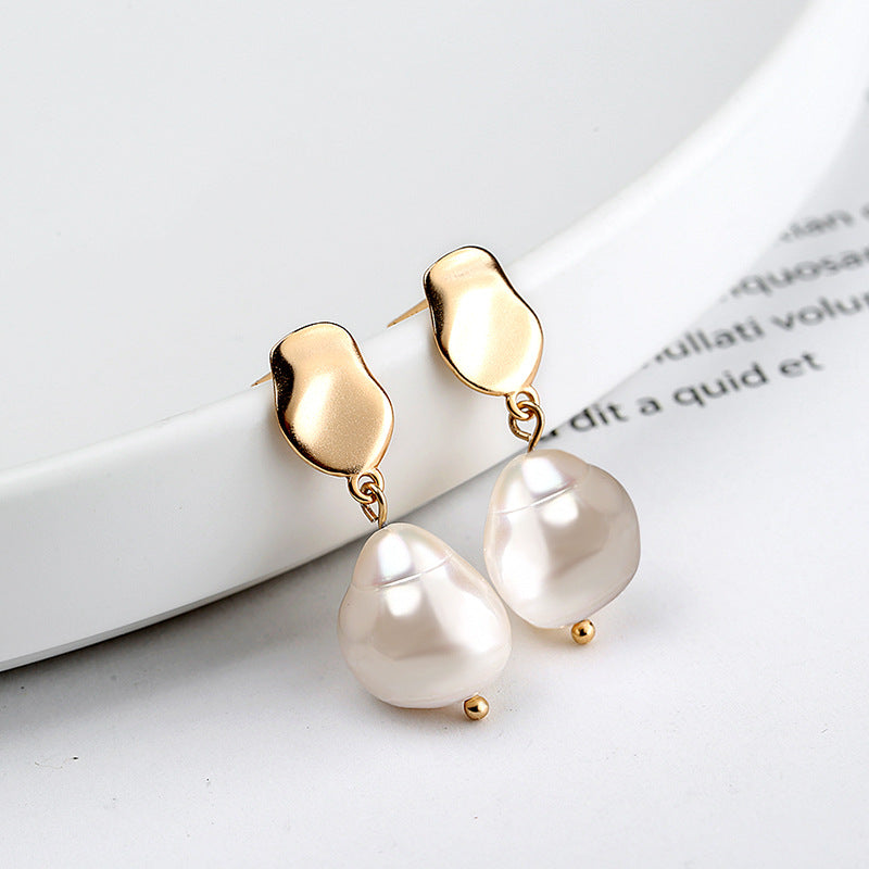 925 Sterling Silver Baroque Pearl Earings