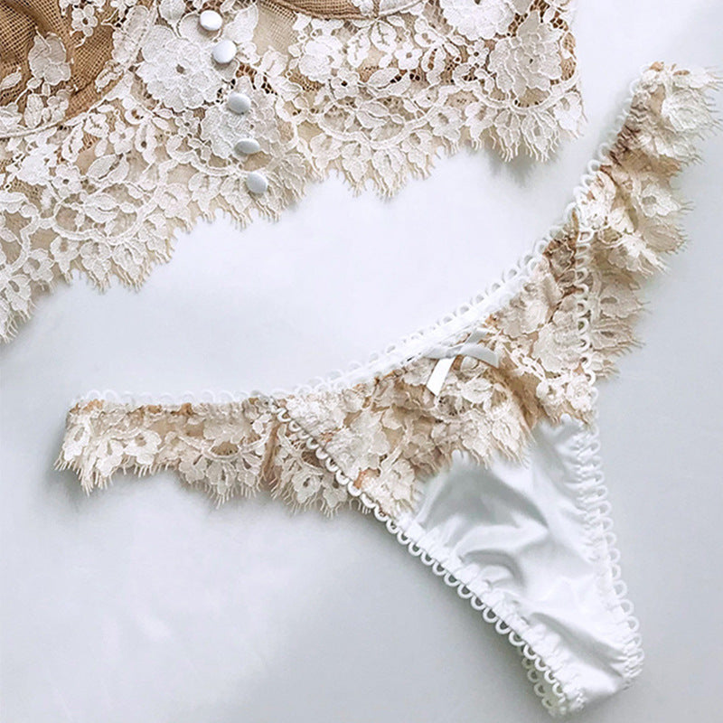 Women's Milk Silk Sexy Lace Thong Panties