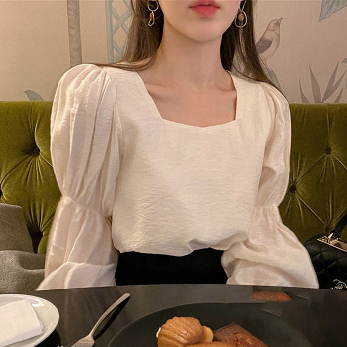 Ladies Puff Sleeve Blouse Age-reducing Shirt