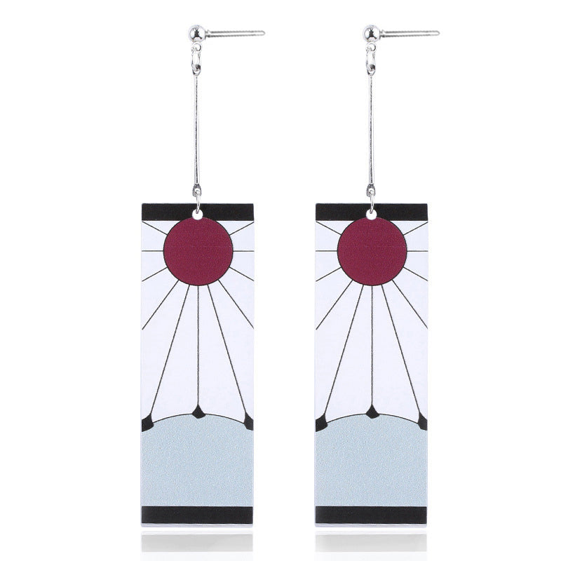 Cosplay Japanese Acrylic Pendant Dangle Earrings