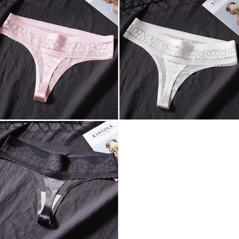 3 Pack Panties Women's Thong Women's Show Translucent